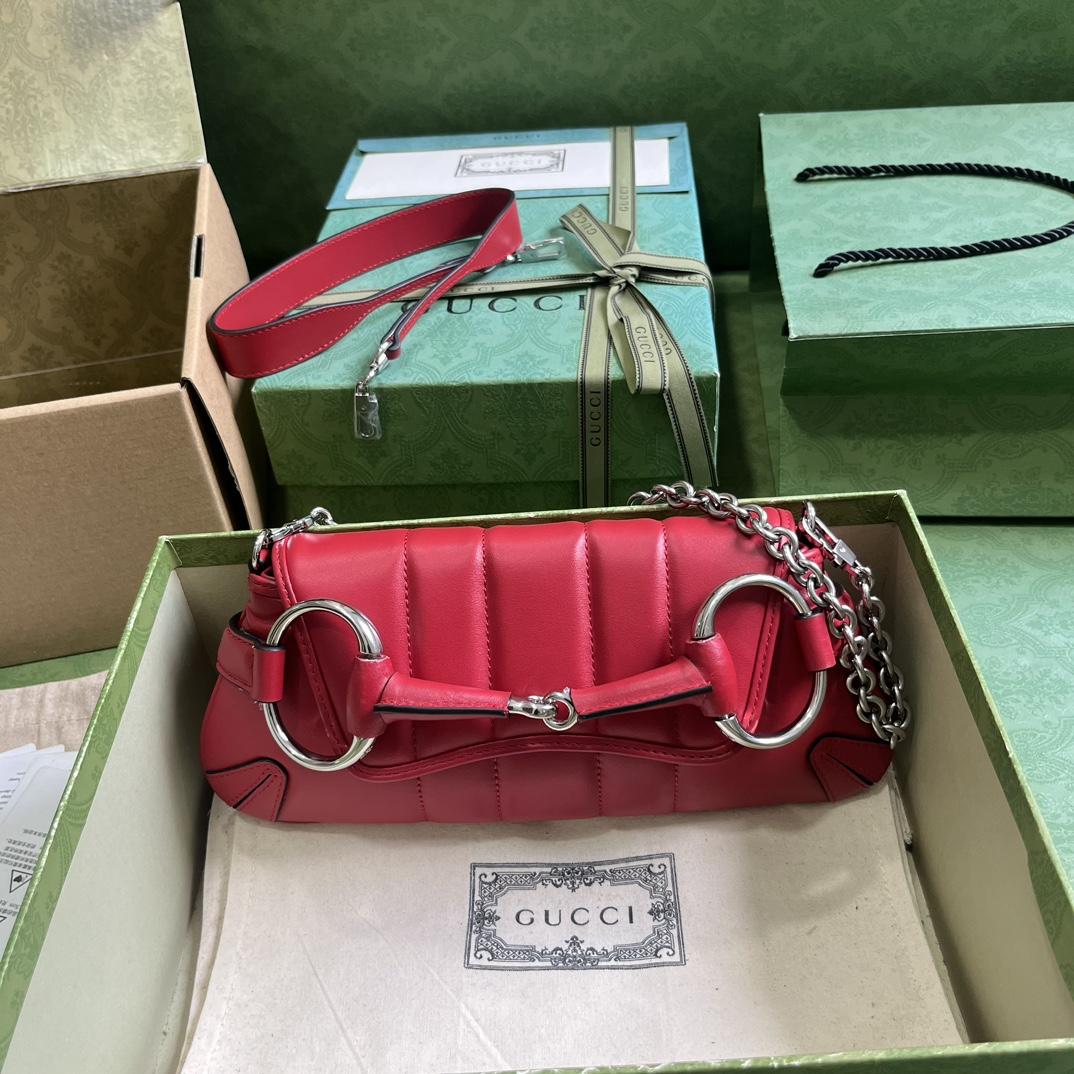 Gucci Horsebit Chain Kleine Umhängetasche (27 x 11,5 x 5 cm) - EUR FASHION