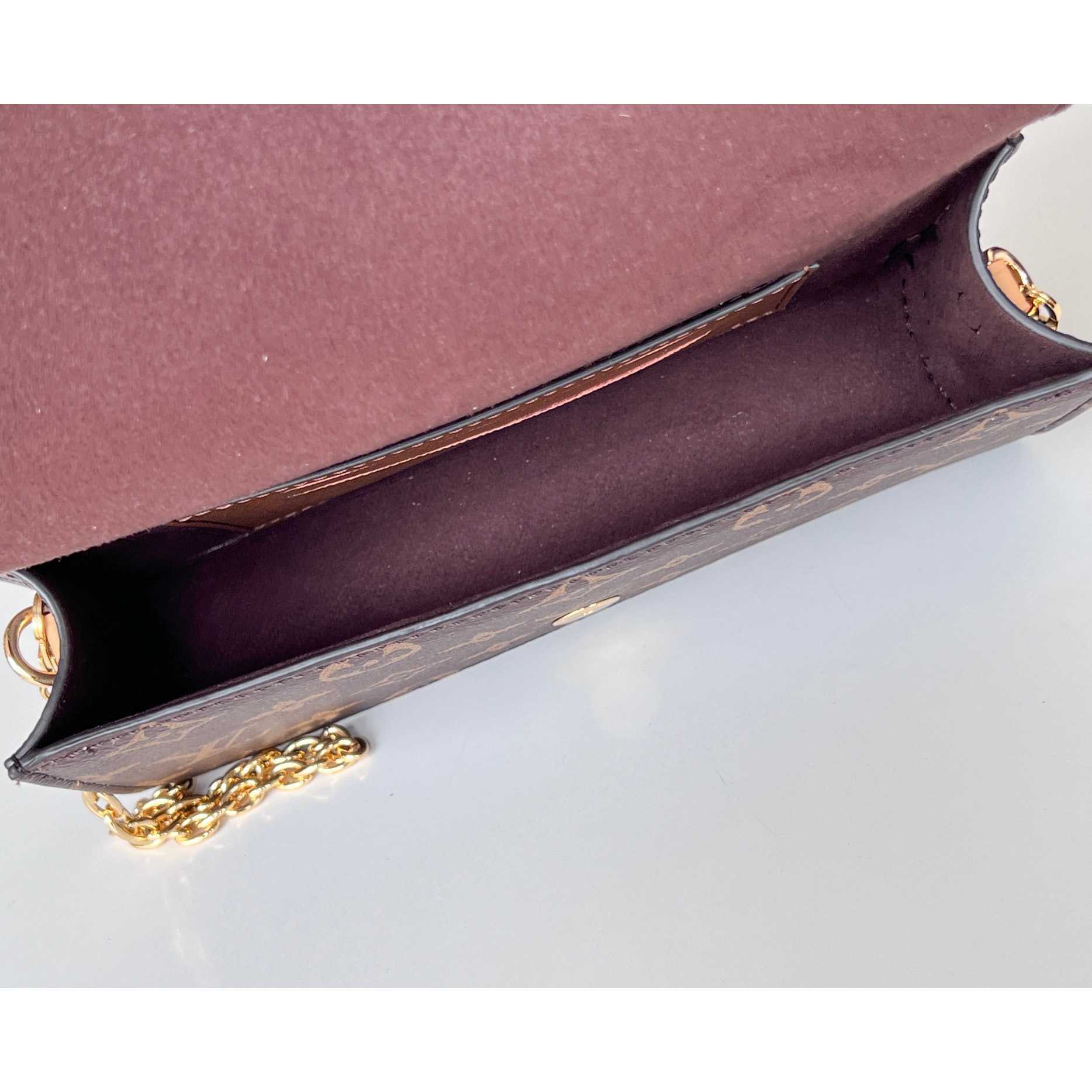 Louis Vuitton Geldbörse mit Kette Lilie (20,7 x 10,2 x 3,5 cm) M82509 - EUR FASHION