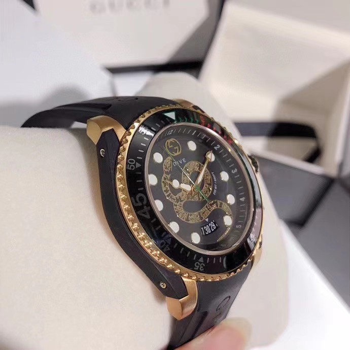 Gucci Dive vergoldetes Schlangenzifferblatt - EUR FASHION