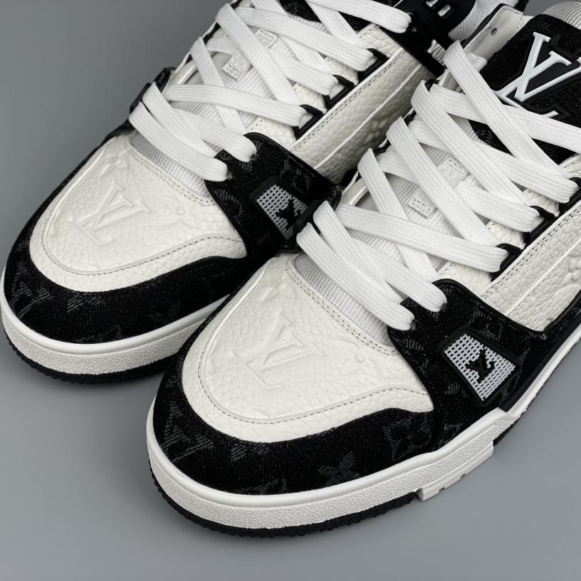 Louis Vuitton Trainer-Sneaker in Schwarz und Weiß (nach britischer Größe) - EUR FASHION