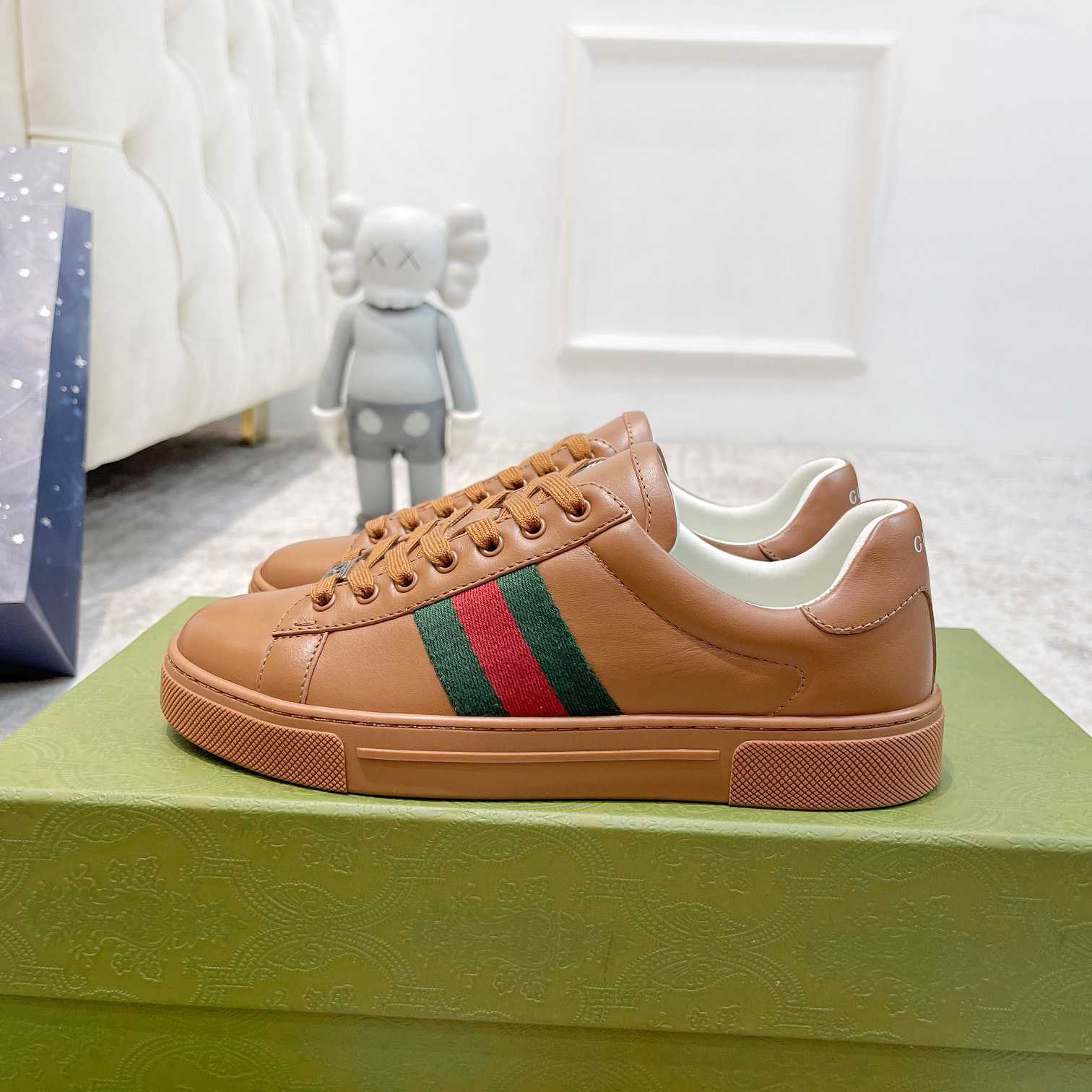 Gucci Ace Sneaker mit Web (in britischer Größe) - EUR FASHION