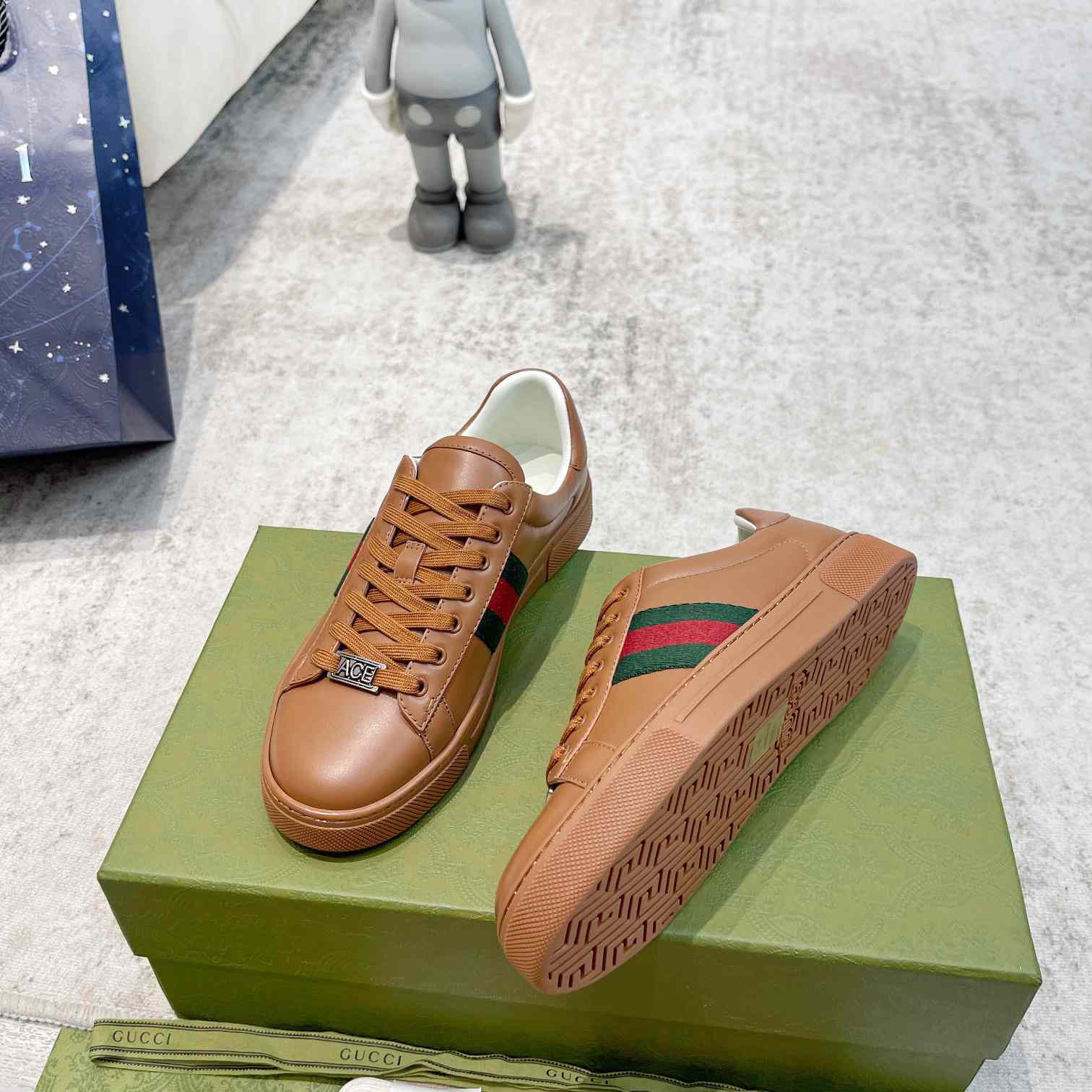 Gucci Ace Sneaker mit Web (in britischer Größe) - EUR FASHION