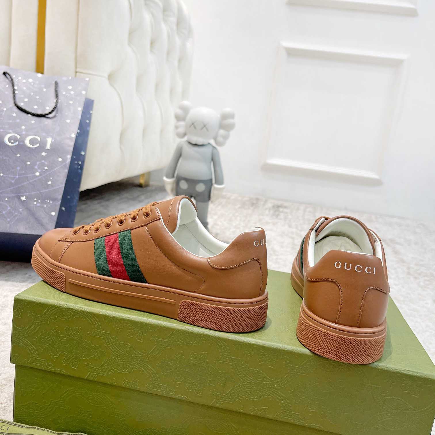 Gucci Ace Sneaker mit Web (in britischer Größe) - EUR FASHION