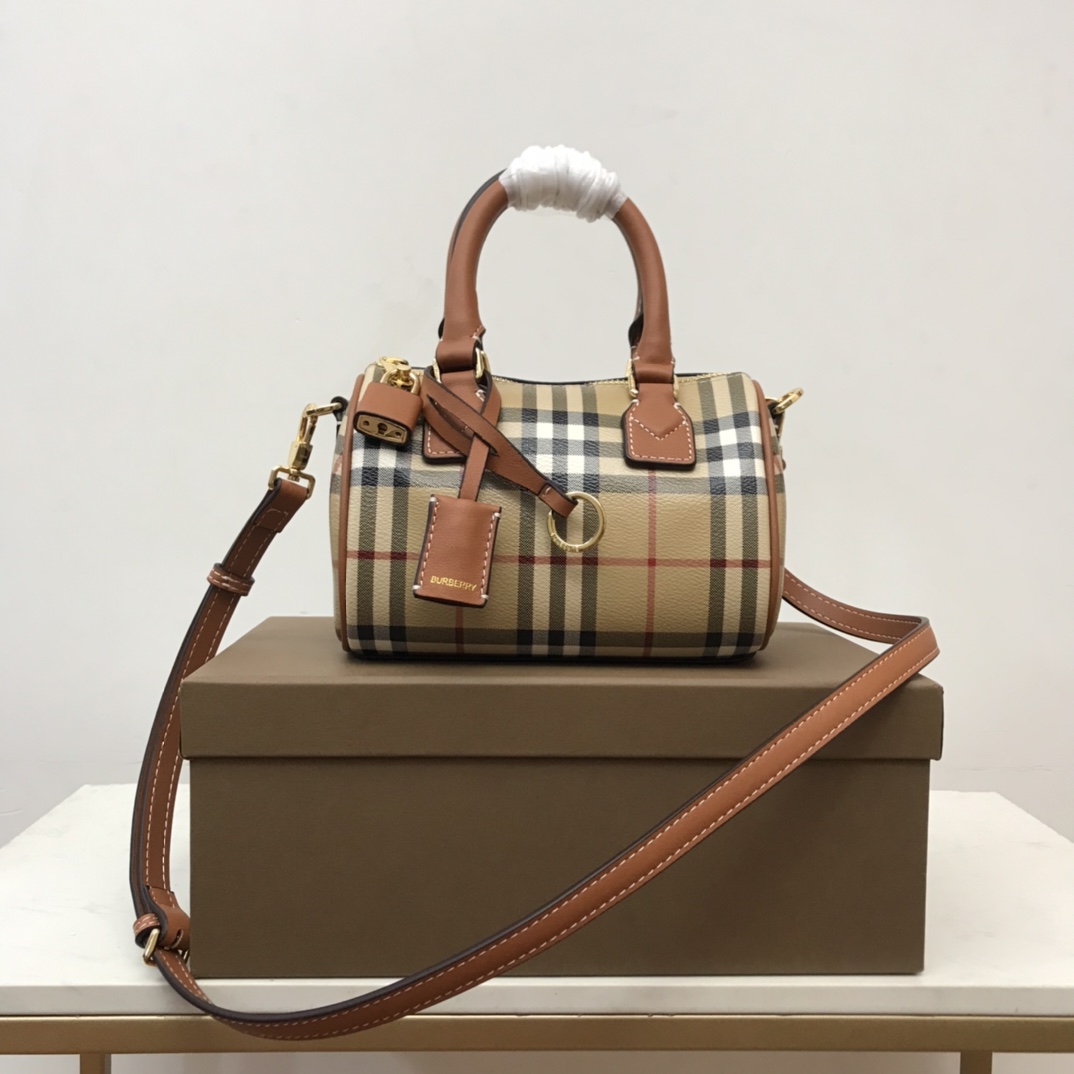 Burberry Check Mini-Bowling-Tasche - EUR FASHION