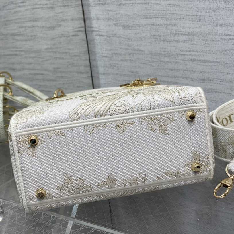 Mittlere, bestickte Dior-Dame-D-Lite-Tasche - EUR FASHION