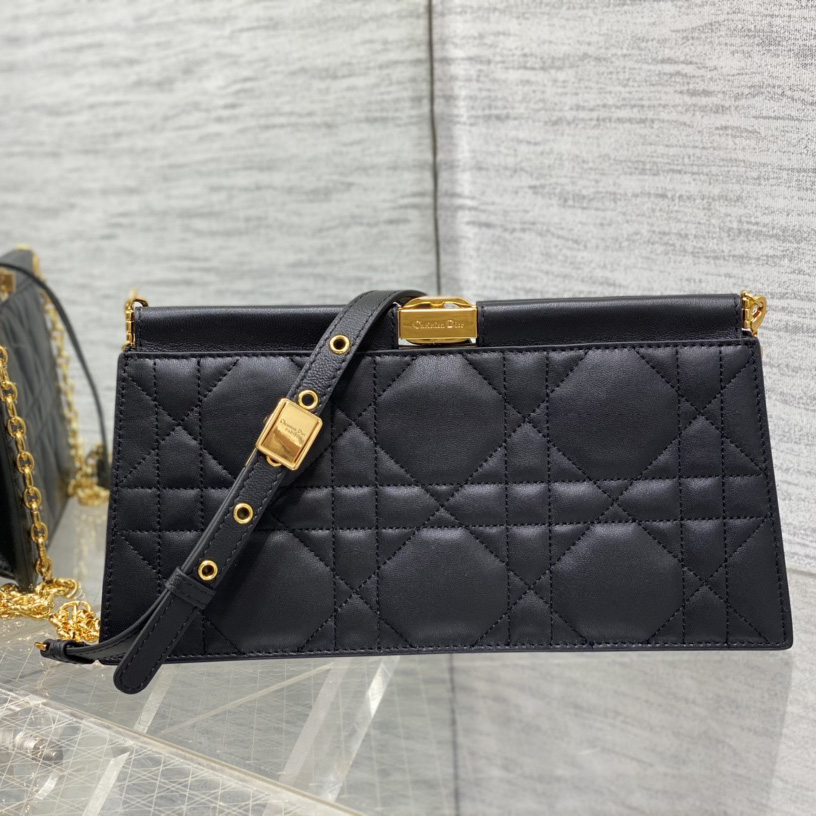 Dior Caro Colle Noire Clutch mit Kette - EUR FASHION