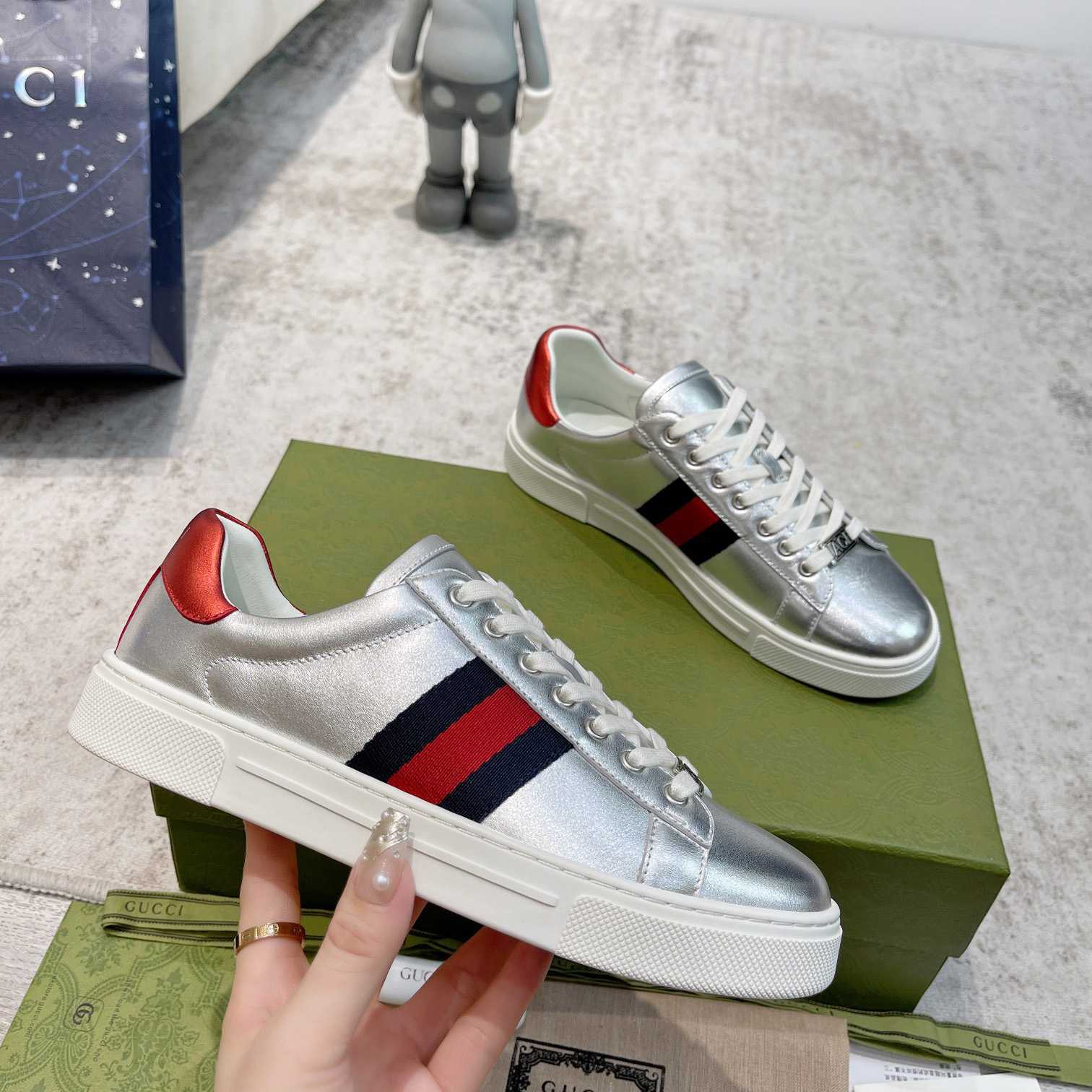 Gucci Ace Sneaker mit Web - EUR FASHION