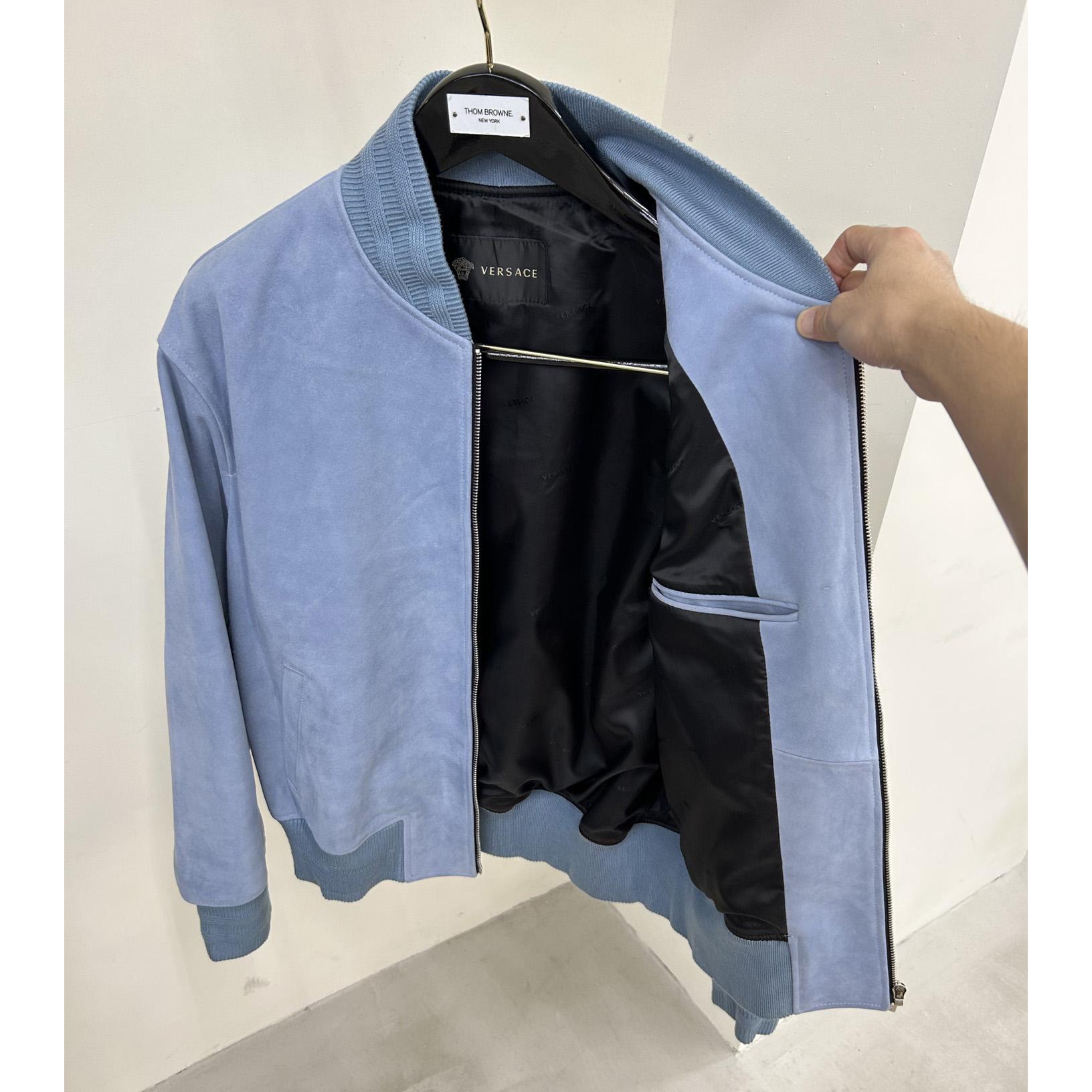 Versace Seashell Barock-Logo-Wildlederjacke - EUR FASHION