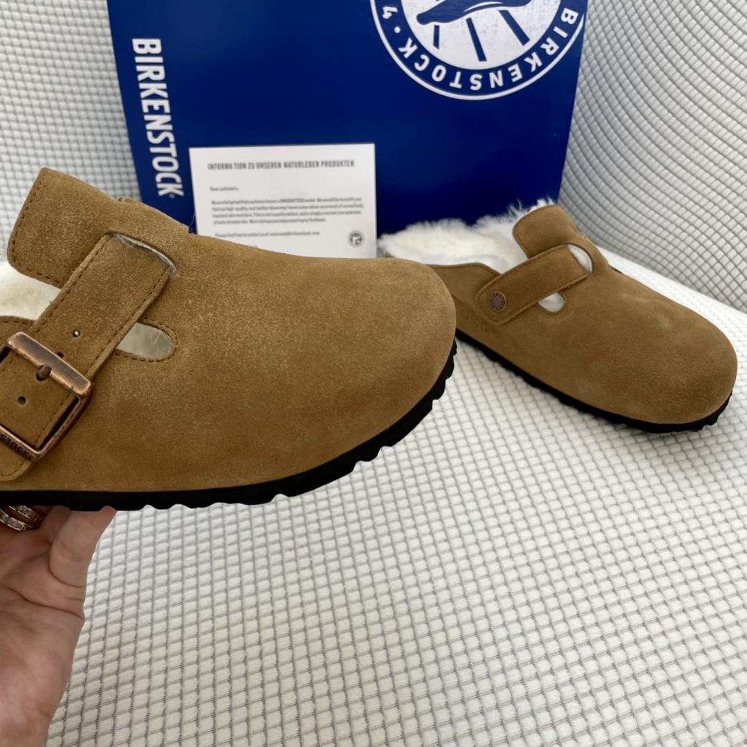 Birkenstock Wildleder-Boston-Clogs aus Shearling - EUR FASHION