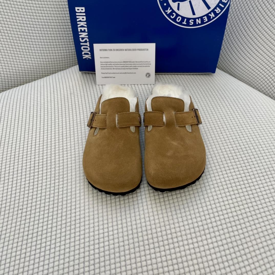 Birkenstock Wildleder-Boston-Clogs aus Shearling - EUR FASHION