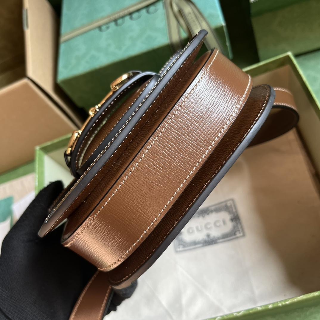 Gucci Horsebit 1955 abgerundete Gürteltasche (16 x 13 x 6,5 cm) - EUR FASHION