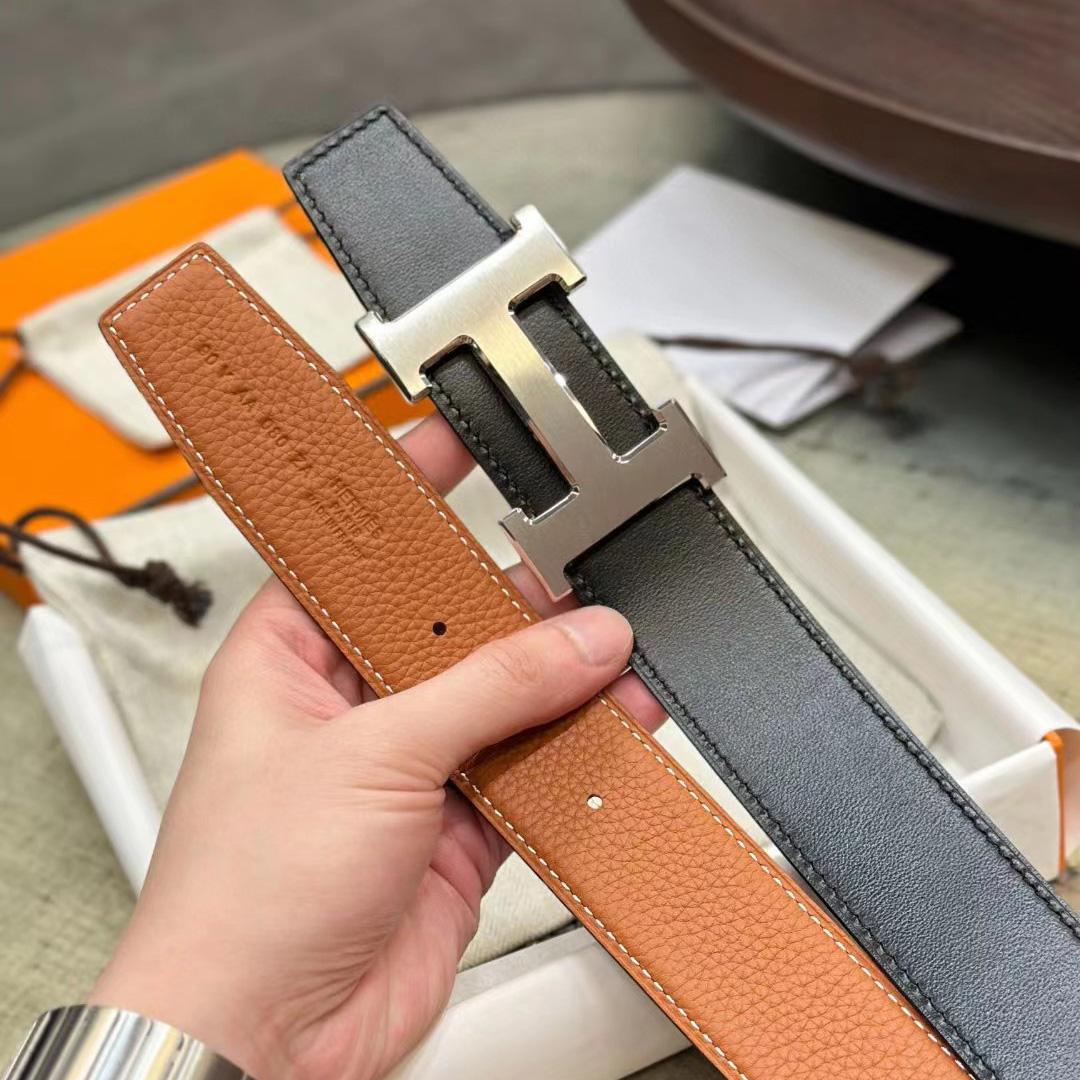 Hermes H-Gürtelschnalle und wendbares Lederarmband - EUR FASHION