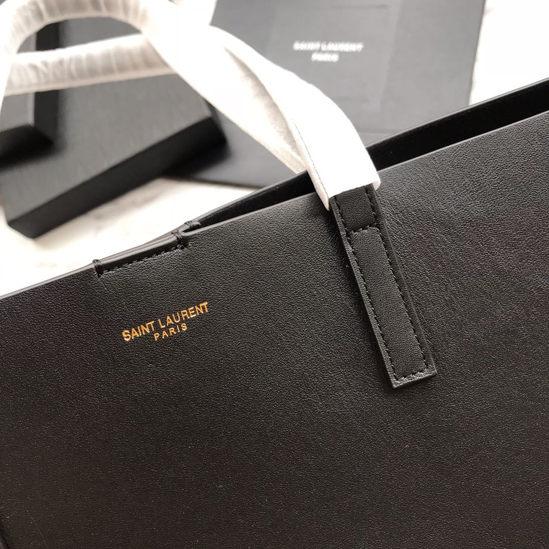 Saint Laurent Einkaufstasche aus geschmeidigem Leder (38 x 28 x 13 cm) - EUR FASHION