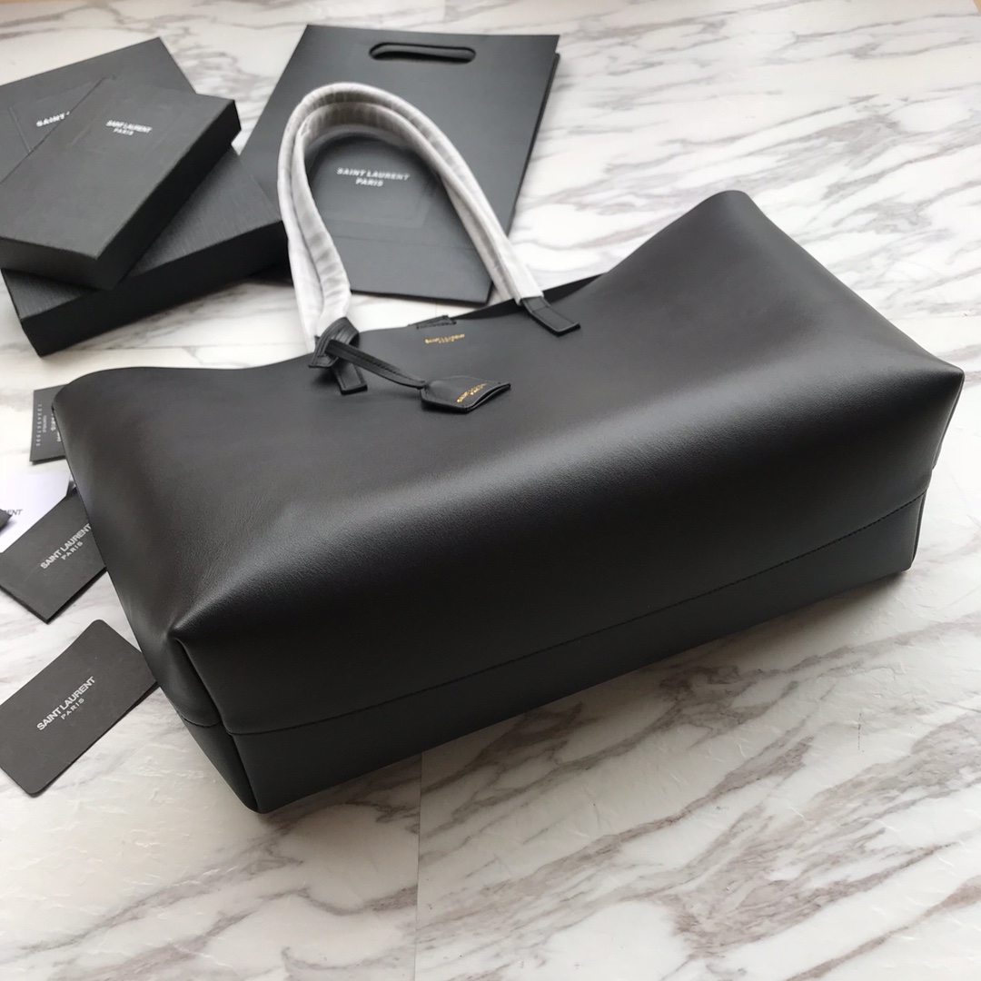 Saint Laurent Einkaufstasche aus geschmeidigem Leder (38 x 28 x 13 cm) - EUR FASHION
