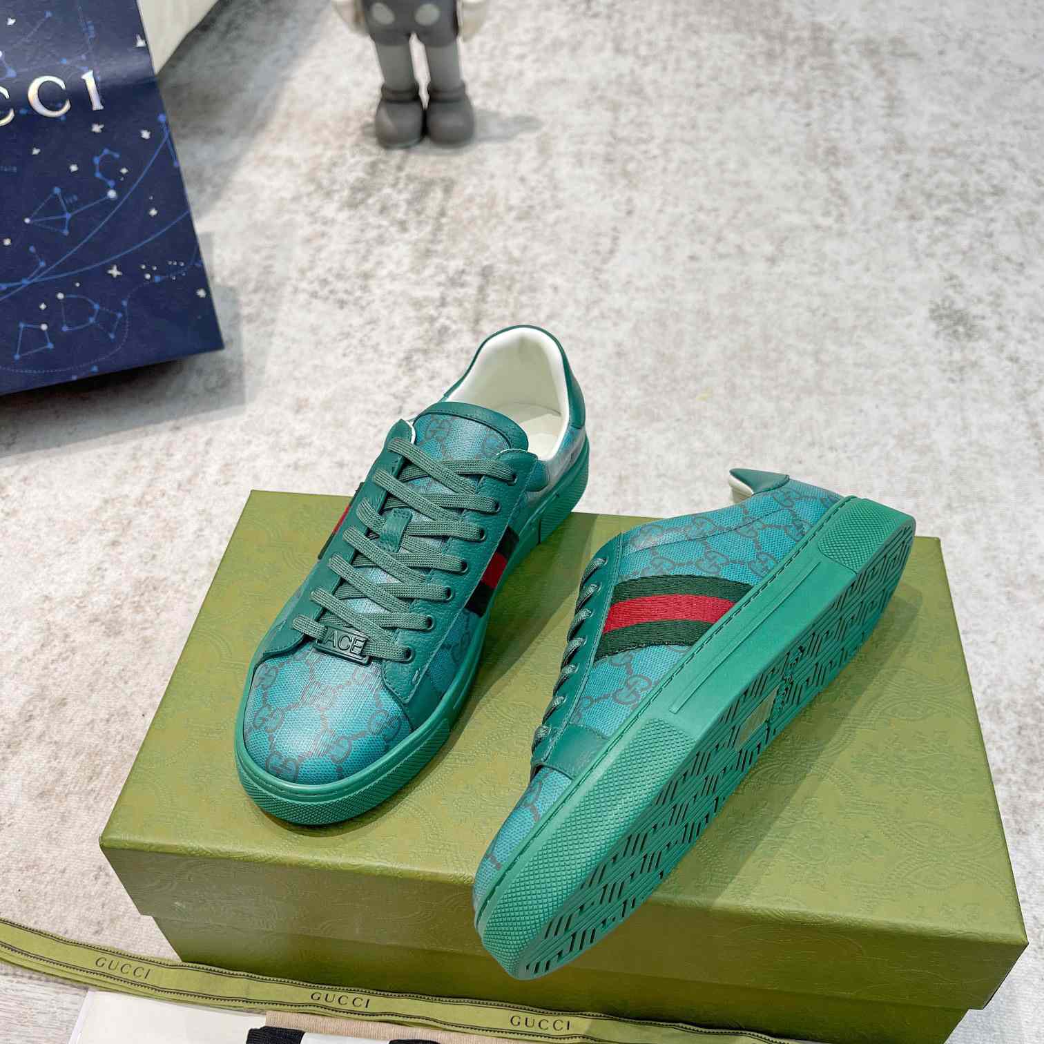 Gucci Ace GG Crystal Canvas Sneaker - EUR FASHION