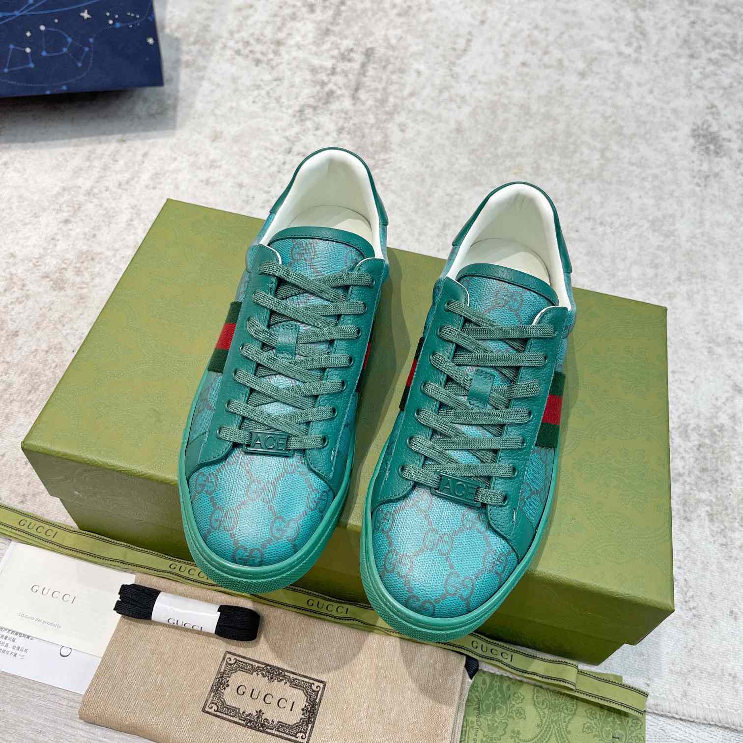 Gucci Ace GG Crystal Canvas Sneaker - EUR FASHION