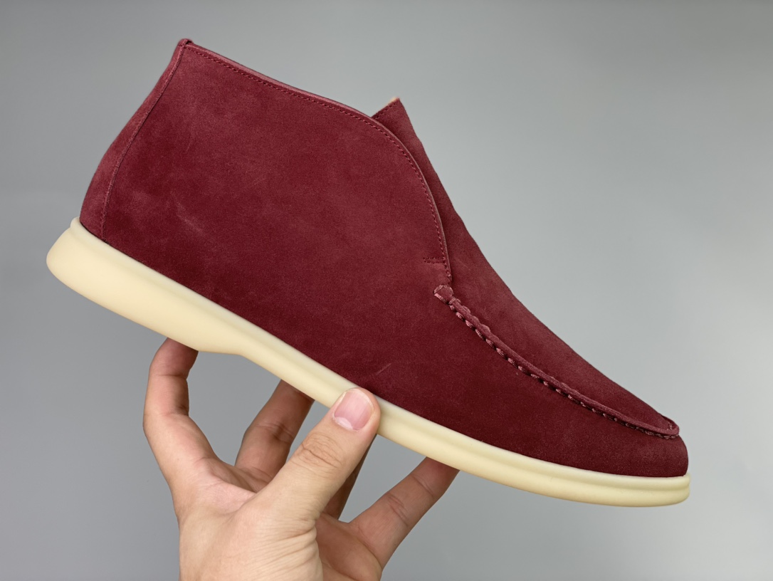 Loro Piana Sommer-Walk-Loafer mit weißer Sohle in Rot - EUR FASHION