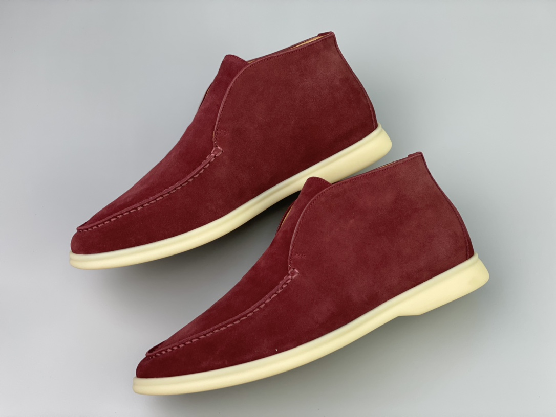 Loro Piana Sommer-Walk-Loafer mit weißer Sohle in Rot - EUR FASHION