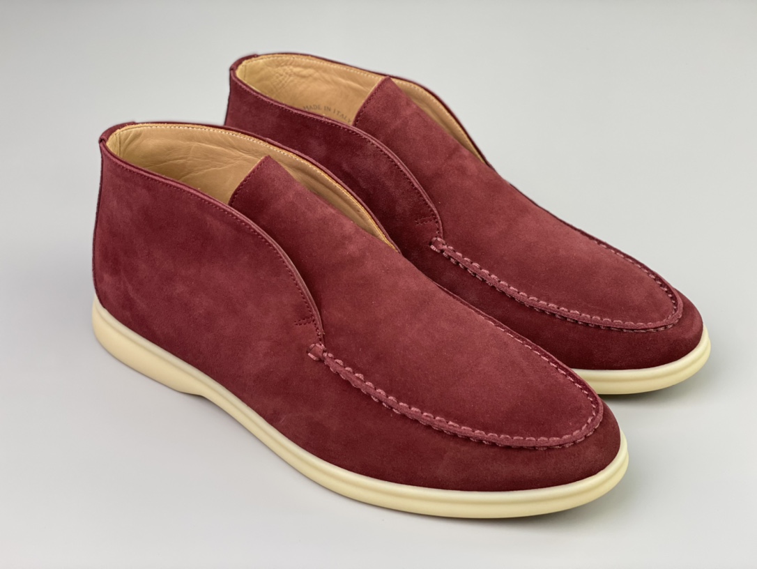 Loro Piana Sommer-Walk-Loafer mit weißer Sohle in Rot - EUR FASHION