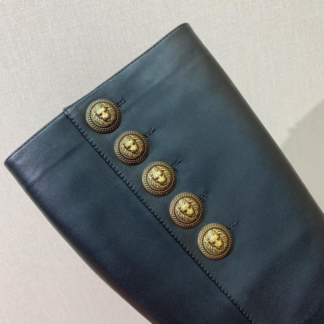 Balmain Brune Lederstiefel - EUR FASHION