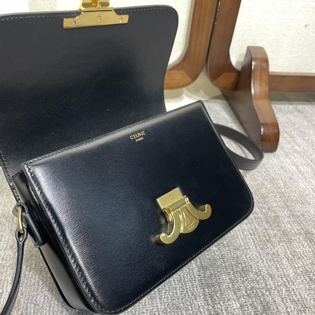 Celine Teen Triomphe Tasche aus glänzendem Kalbsleder - EUR FASHION