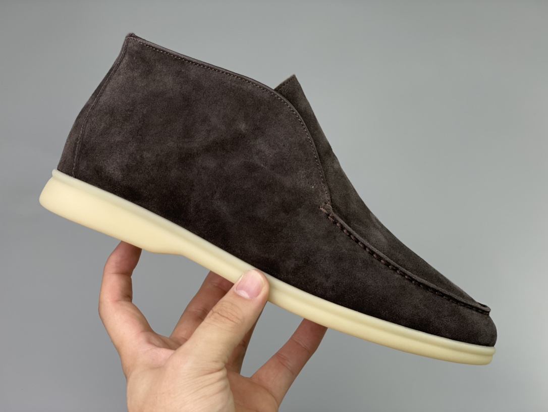 Loro Piana Sommerwalk-Loafer mit weißer Sohle in Braun - EUR FASHION