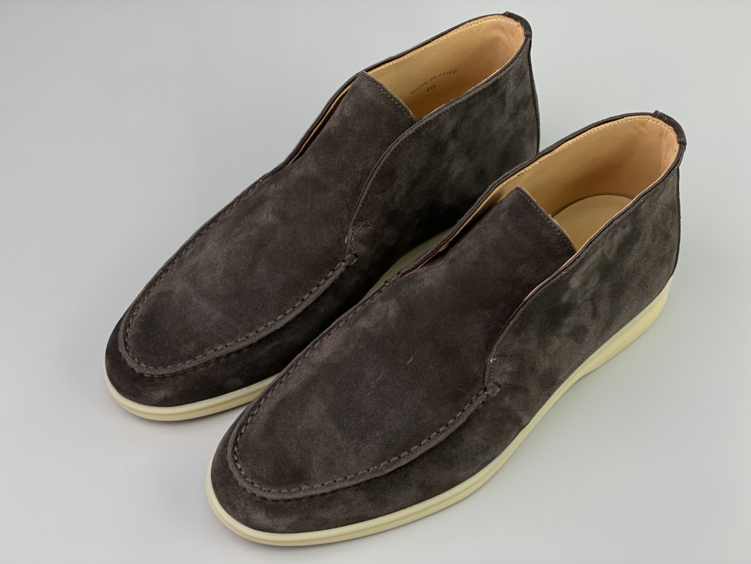 Loro Piana Sommerwalk-Loafer mit weißer Sohle in Braun - EUR FASHION