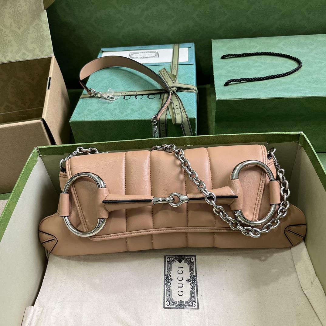 Gucci Horsebit Chain Mittelgroße Umhängetasche (38 x 15 x 16 cm) - EUR FASHION