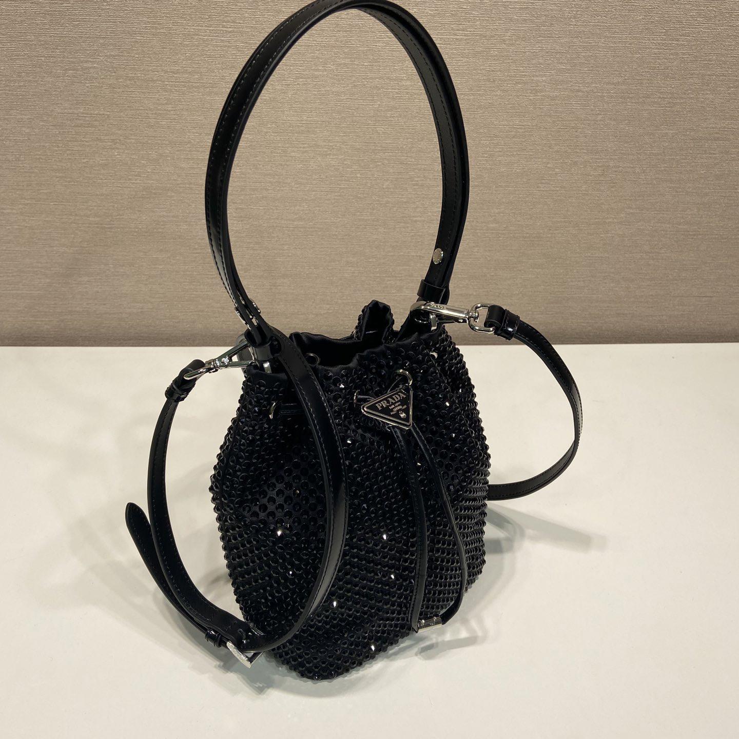 Prada Satin Mini-Bag With Crystals(16-21-10cm) - EUR FASHION