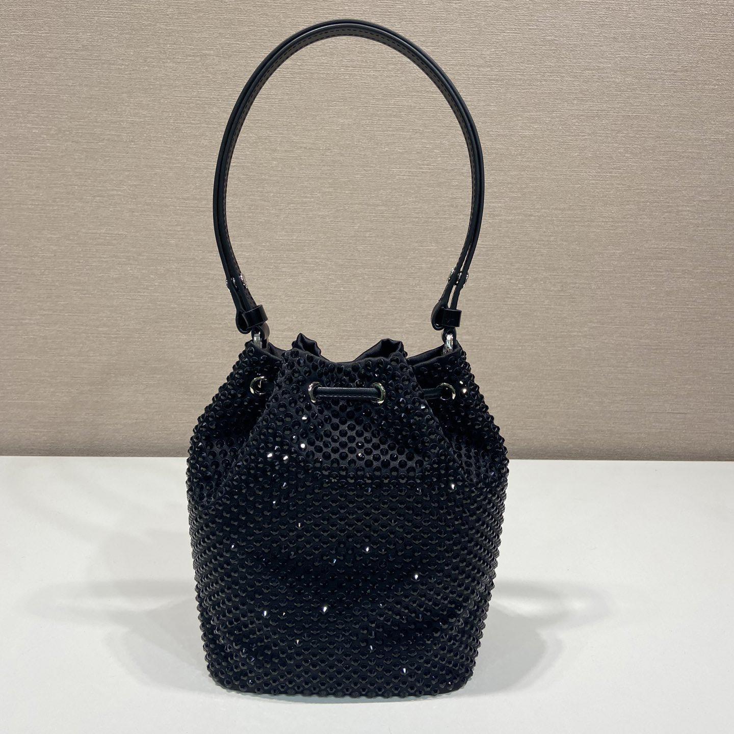 Prada Satin Mini-Bag With Crystals(16-21-10cm) - EUR FASHION