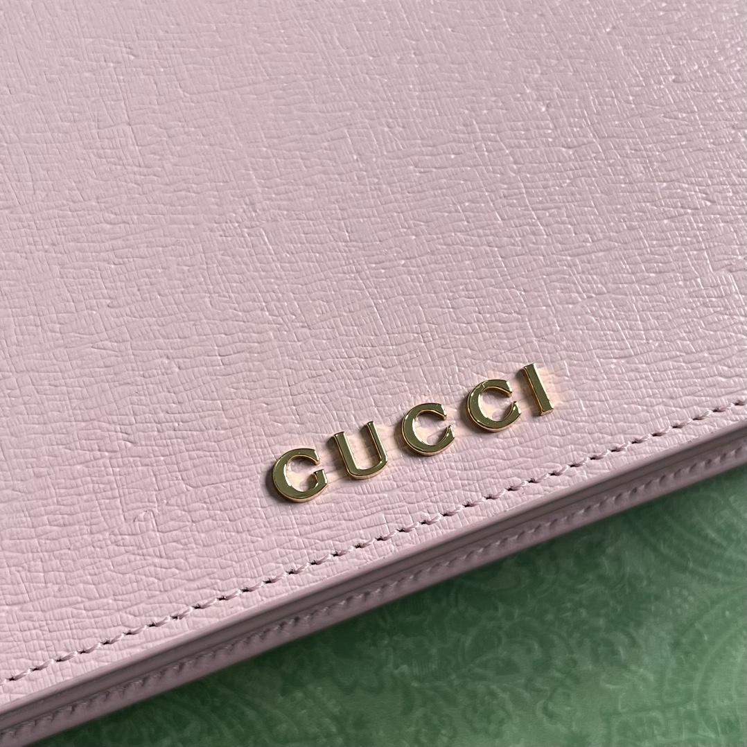 Gucci Chain Wallet With Gucci Script (12.5x 20x 4cm) - EUR FASHION