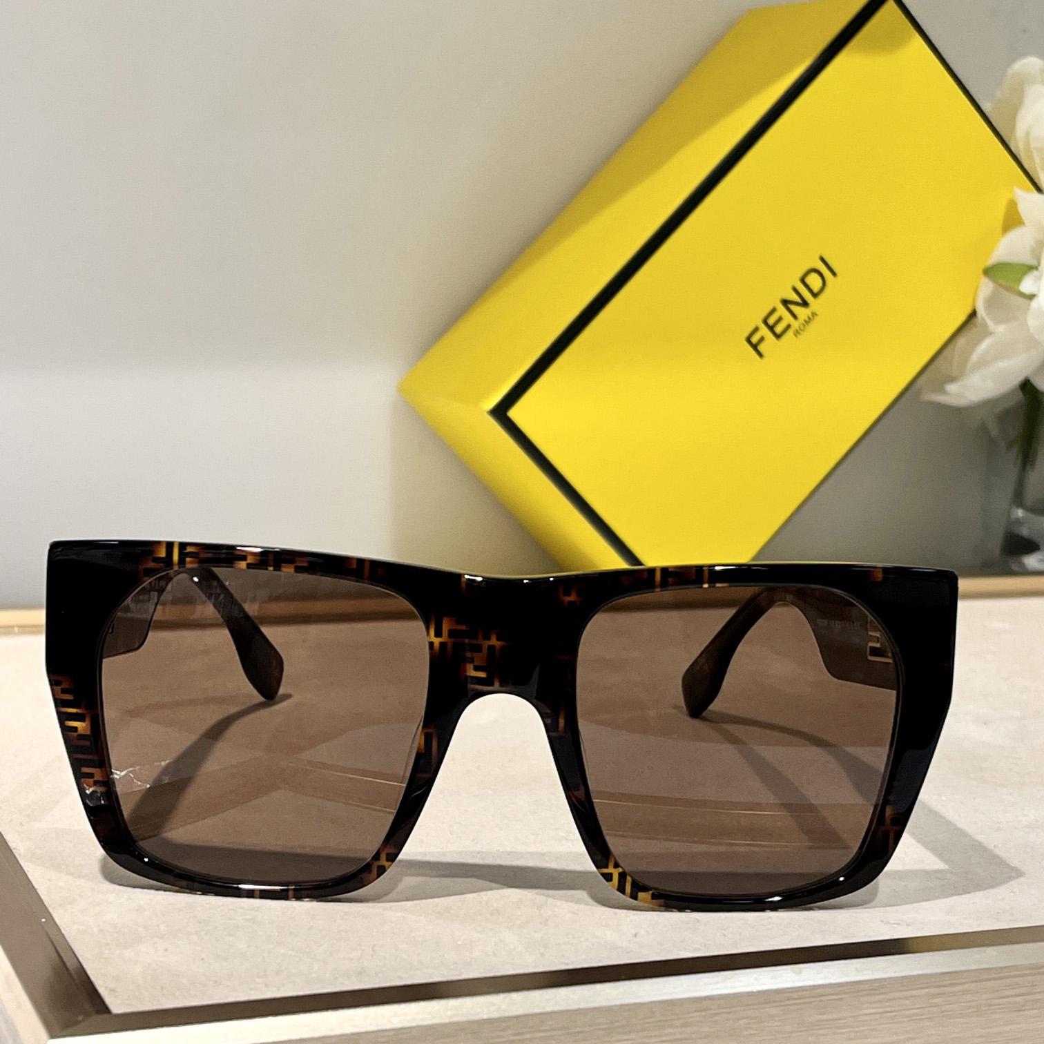 Fendi Baguette Havana Acetate Sunglasses - EUR FASHION