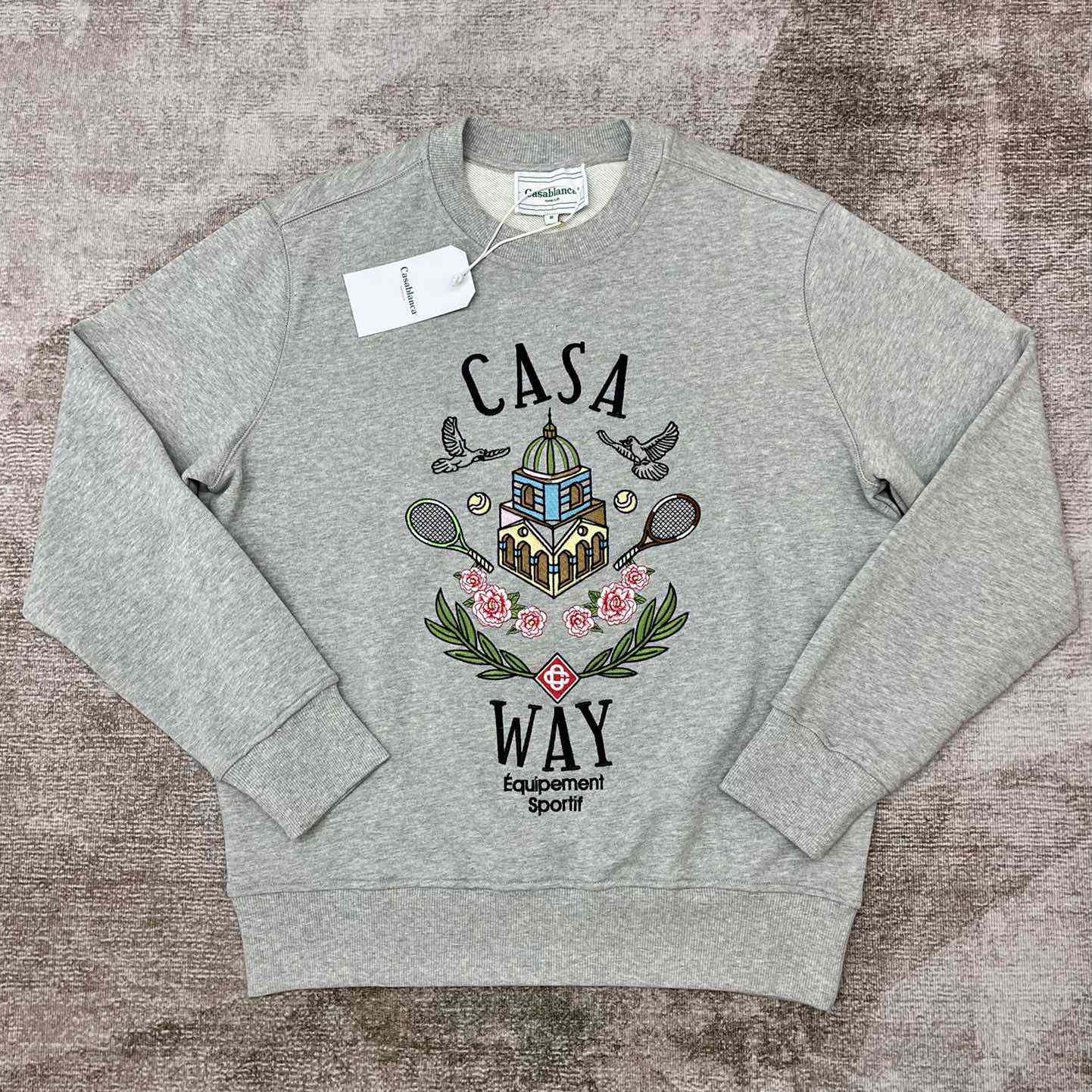 Casablanca Casa Way besticktes Baumwoll-Sweatshirt<br>
 - EUR FASHION