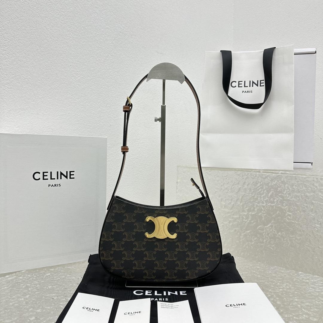 Celine Mittelgroße Tilly-Tasche aus glänzendem Kalbsleder<br>
 - EUR FASHION