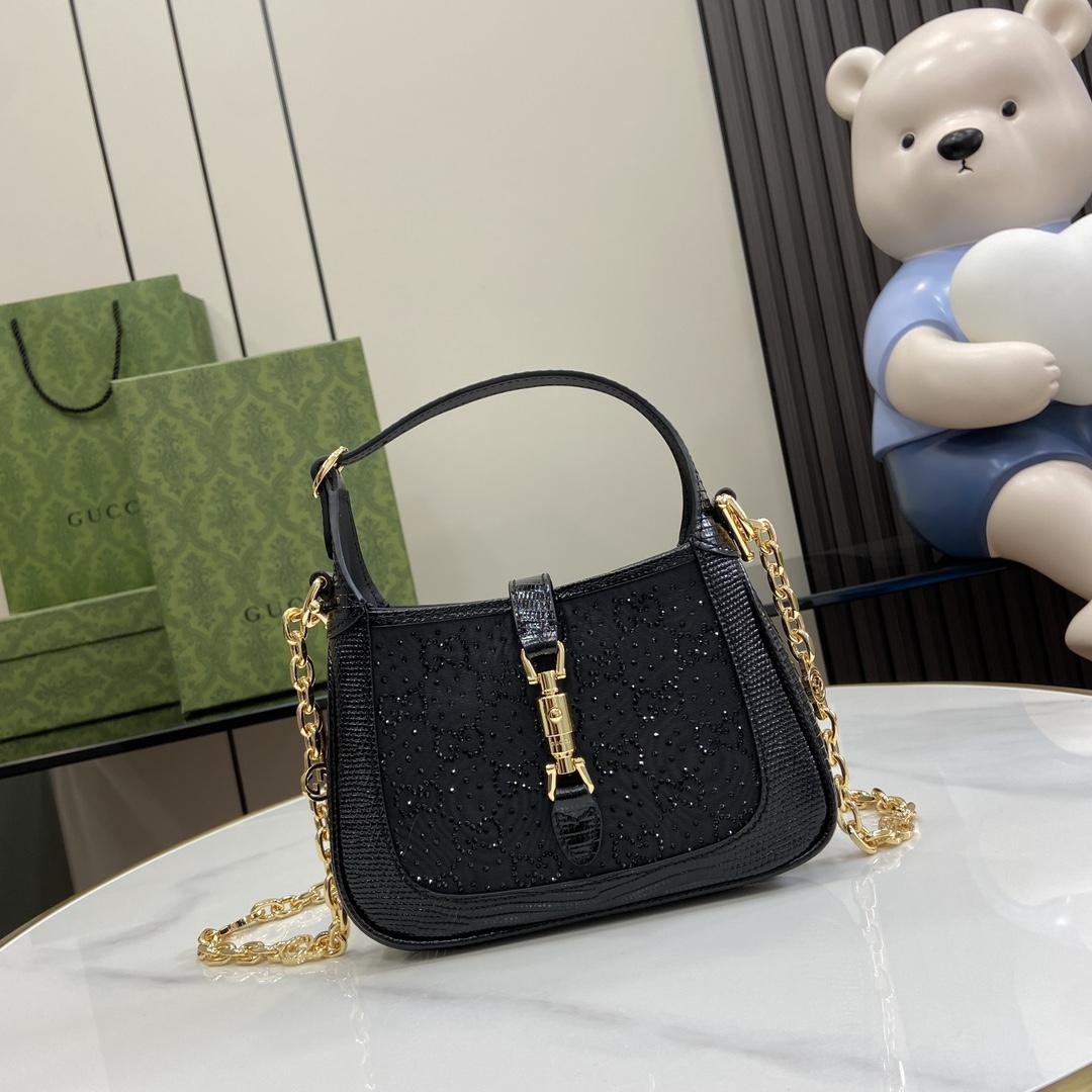 Gucci Jackie 1961 Mini-Tasche mit GG-Kristall<br>
 - EUR FASHION