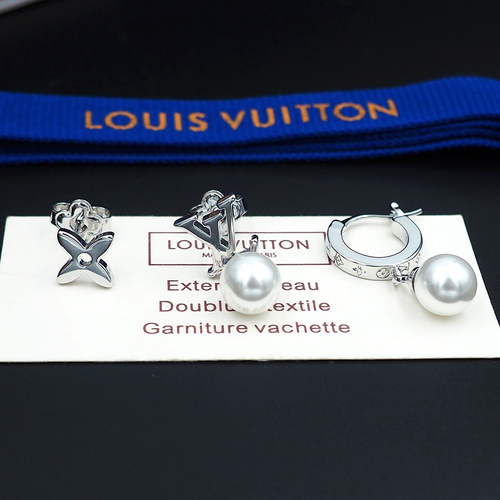 Louis Vuitton-Monogramm-Perlen-Ohrringe<br>
 - EUR FASHION