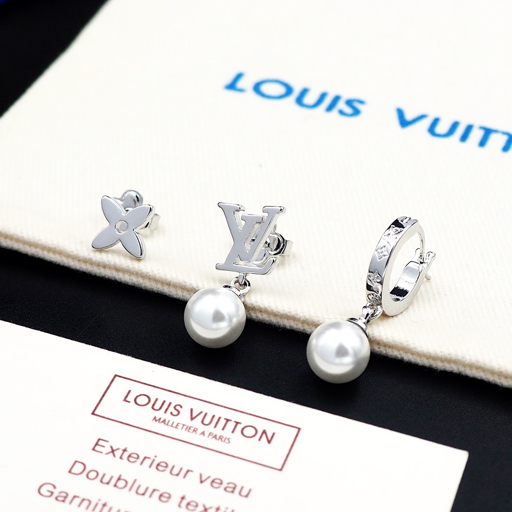Louis Vuitton-Monogramm-Perlen-Ohrringe<br>
 - EUR FASHION