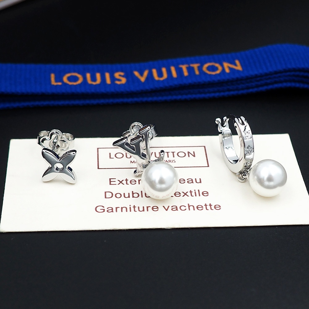 Louis Vuitton-Monogramm-Perlen-Ohrringe<br>
 - EUR FASHION
