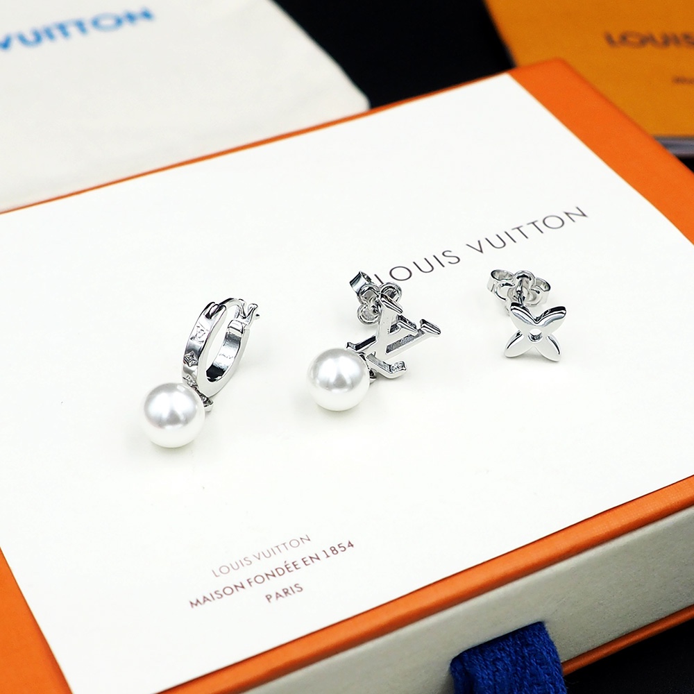 Louis Vuitton-Monogramm-Perlen-Ohrringe<br>
 - EUR FASHION
