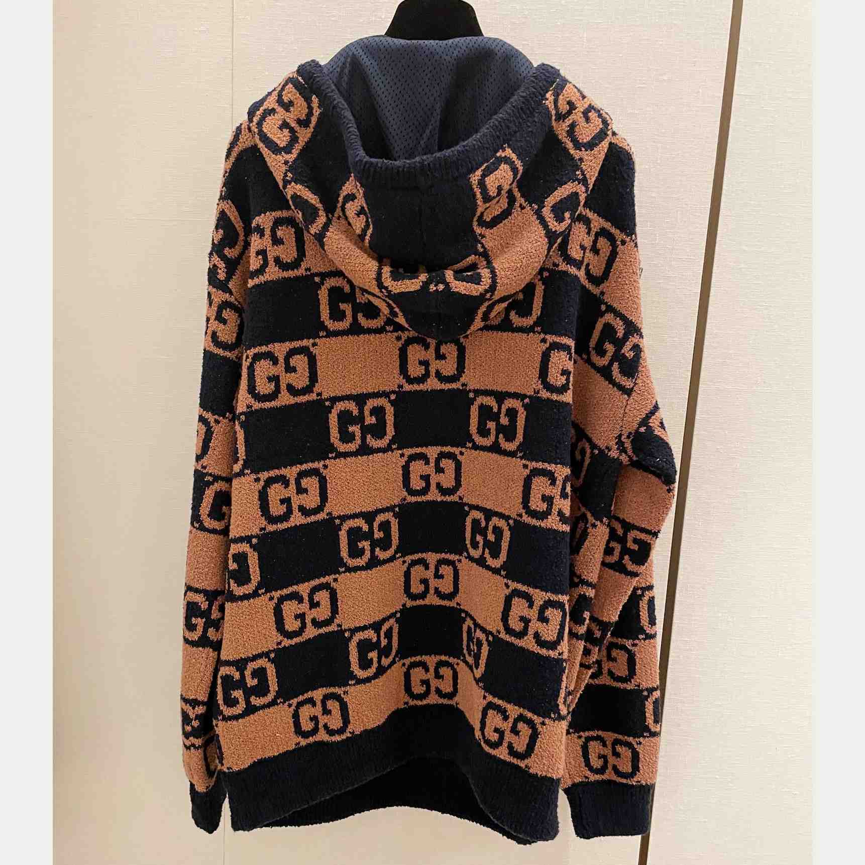 Gucci GG Cotton Jacquard Hooded Jumper  - EUR FASHION