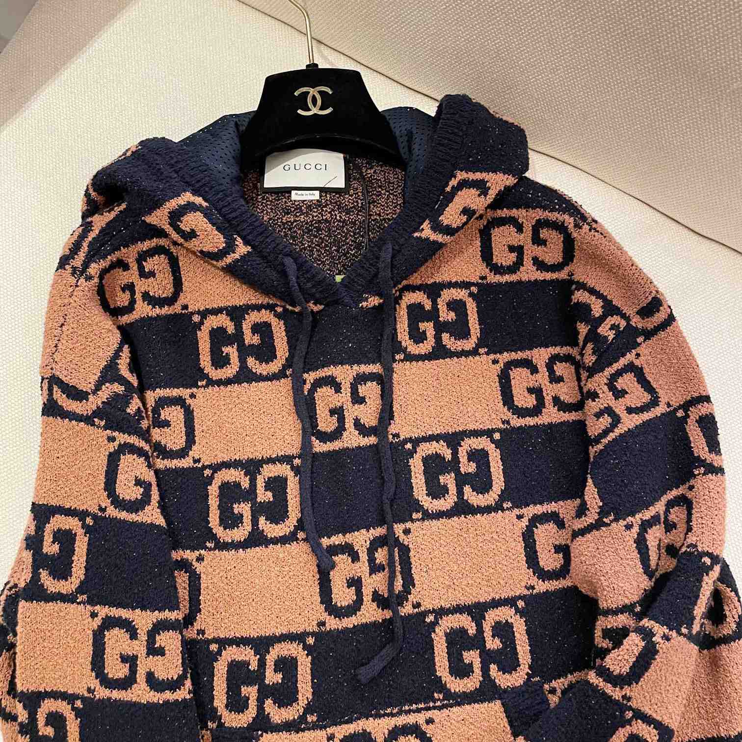 Gucci GG Cotton Jacquard Hooded Jumper  - EUR FASHION