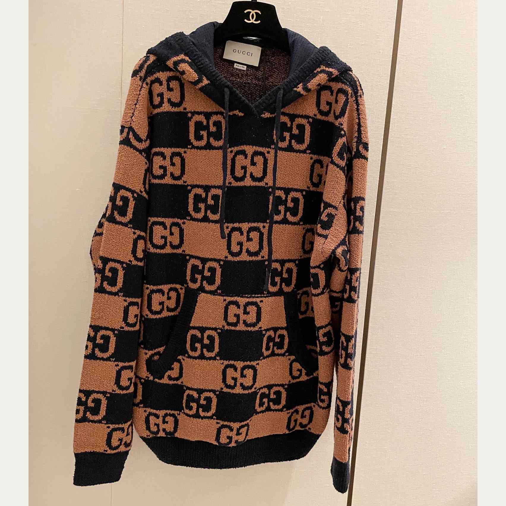 Gucci GG Cotton Jacquard Hooded Jumper  - EUR FASHION