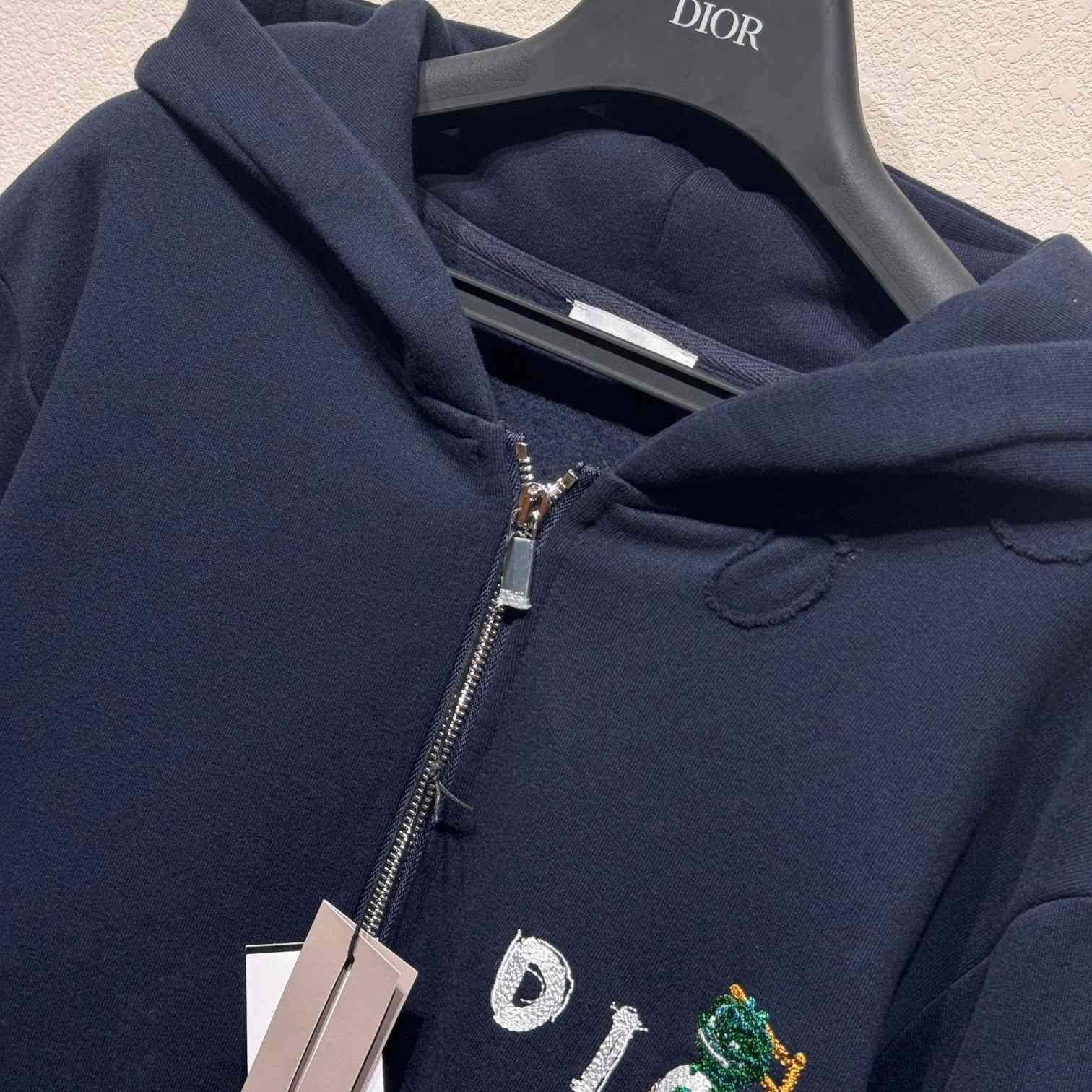 Dior And Otani Workshop Zipped Hooded Sweatshirt - EUR FASHION