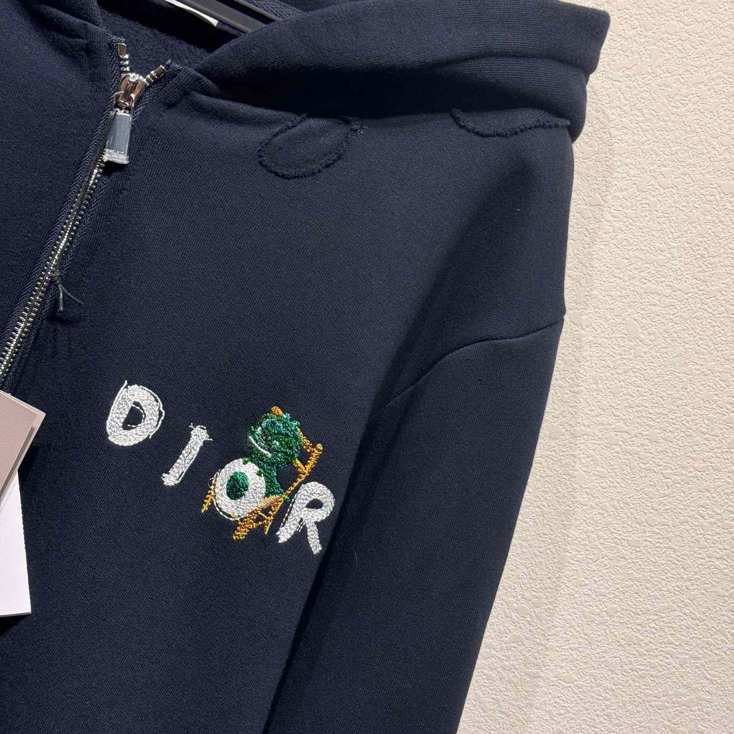 Dior And Otani Workshop Zipped Hooded Sweatshirt - EUR FASHION