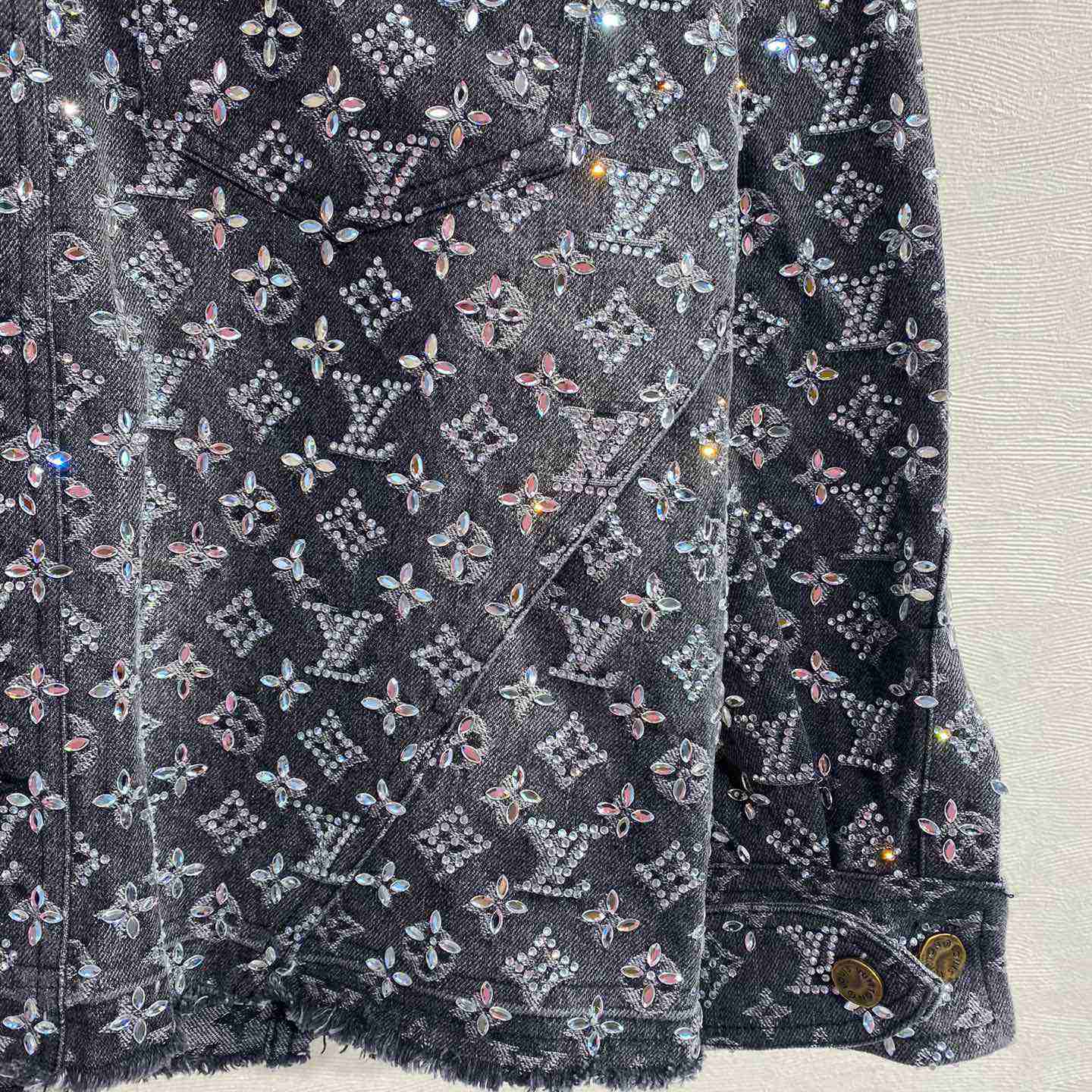 Louis Vuitton Embroidered Monogram Denim Overshirt    1ABY8X - EUR FASHION