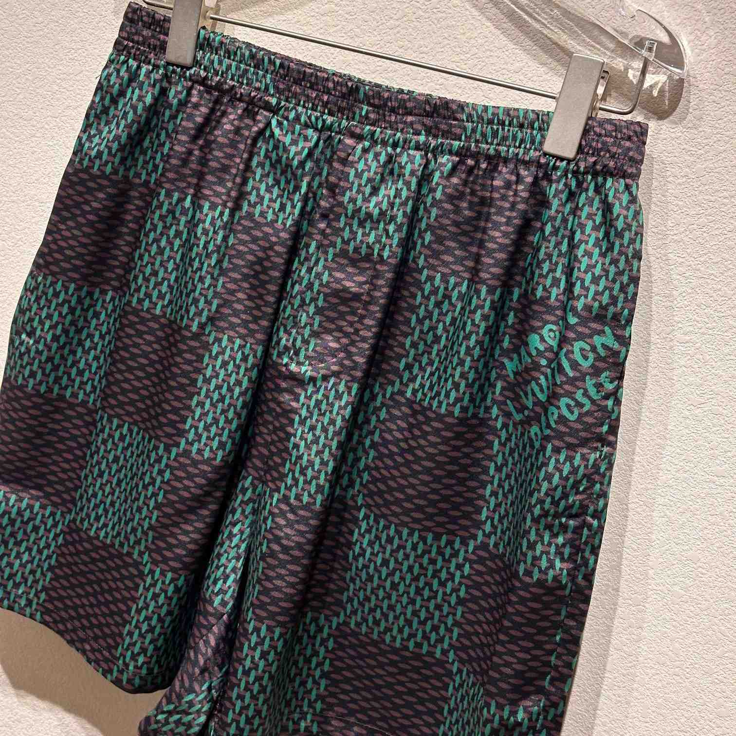 Louis Vuitton Damier Silk Shorts   1AFJ64 - EUR FASHION