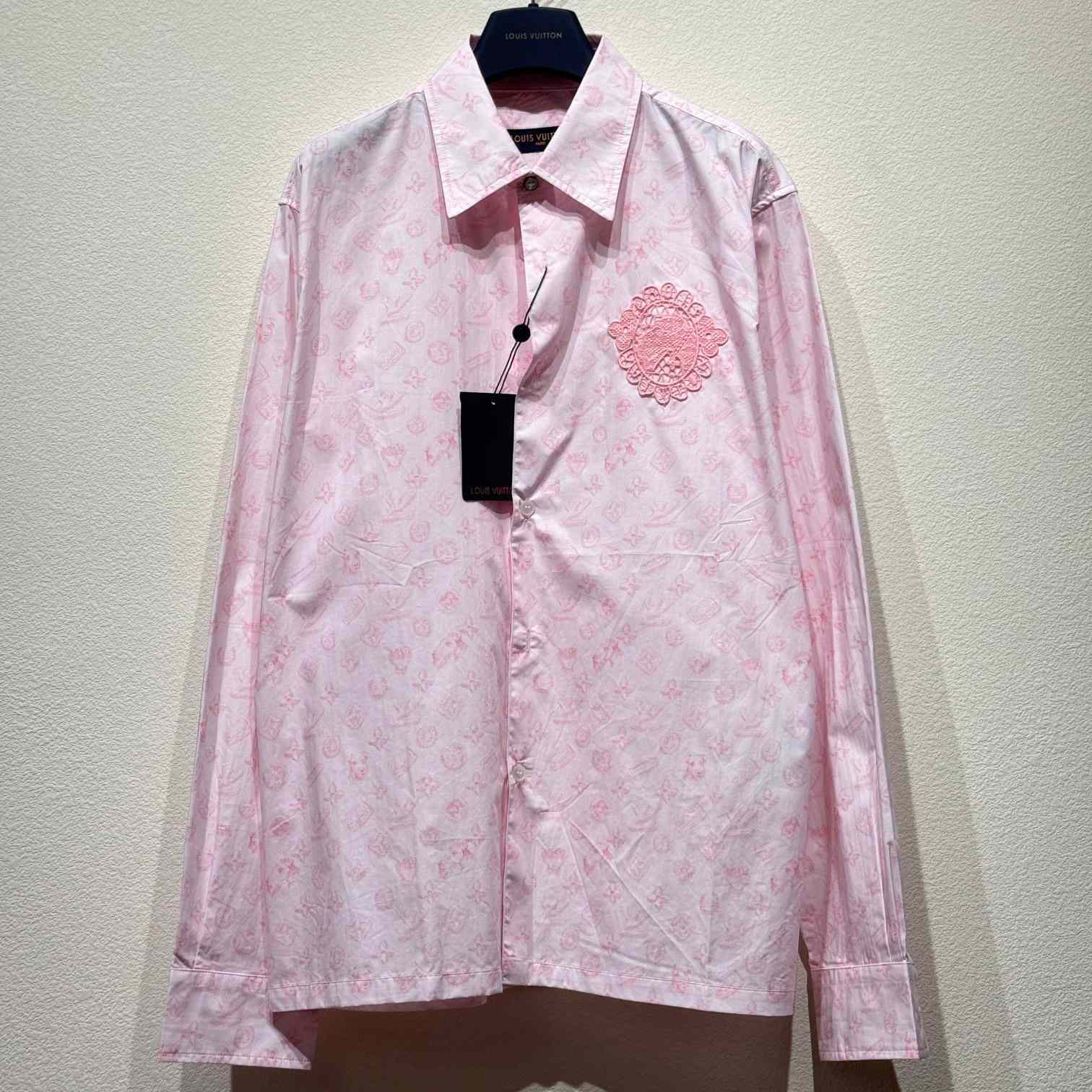 Louis Vuitton Monogram Printed Long-Sleeved Cotton Shirt   1AFQ06 - EUR FASHION