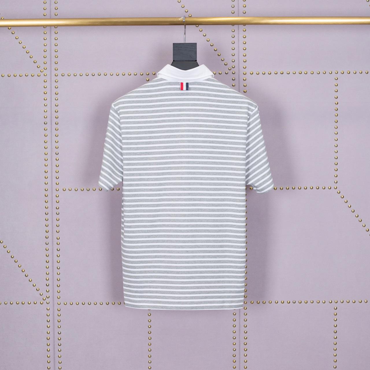 Thom Browne Striped Cotton-jersey Polo Shirt   1897 - EUR FASHION