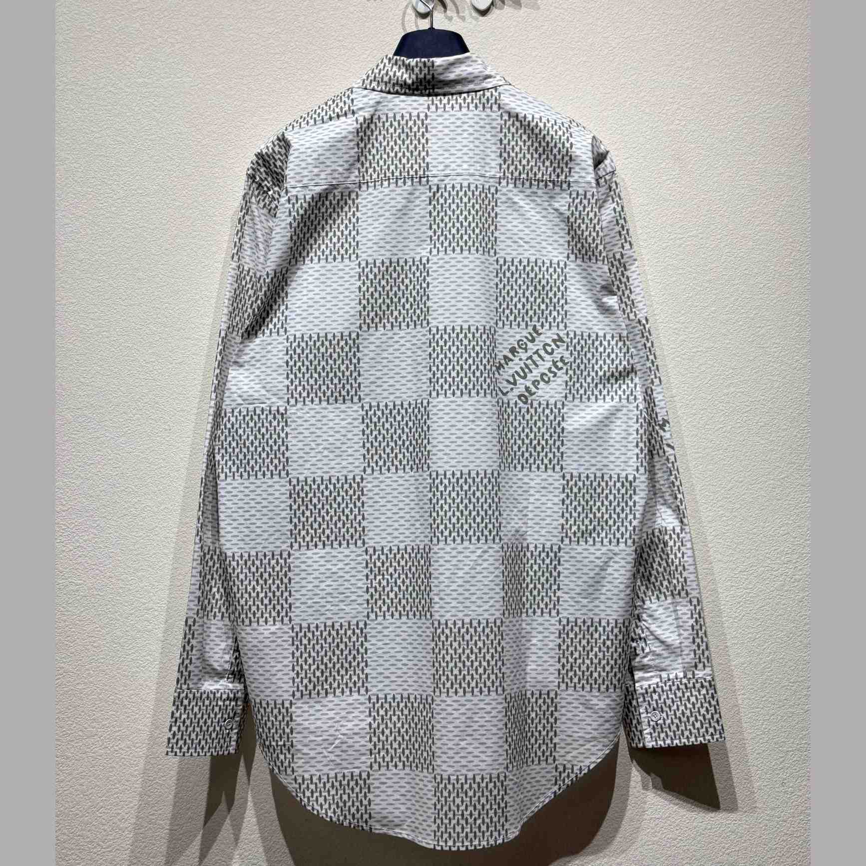 Louis Vuitton Damier Long-Sleeved Classic Cotton Shirt   1AFJDA - EUR FASHION