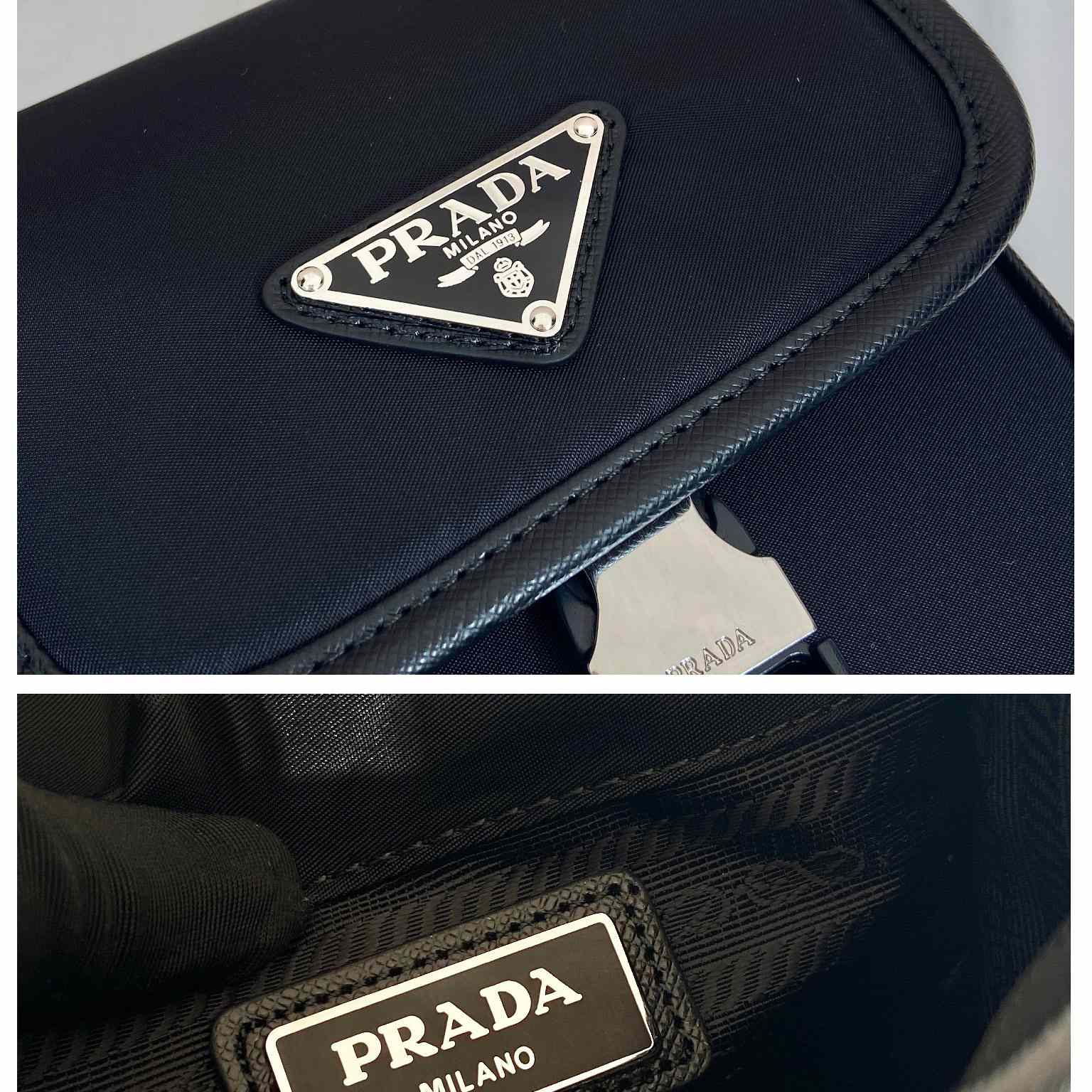 Prada Re-Nylon And Saffiano Leather Shoulder Bag - EUR FASHION